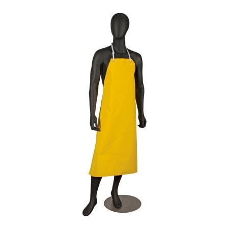 San Jamar Neo-Flex 615NBA-Y, Bib Apron, No Pockets, Fire Retardant, Yellow, 29" x 43" 615NBA-Y